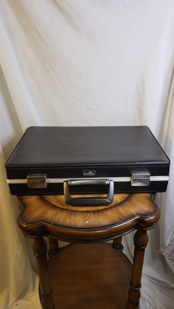 Vintage Crown Executives Briefcase Black Leather … - image 2