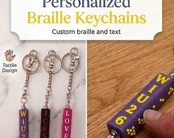 Personalized/custom braille keychains