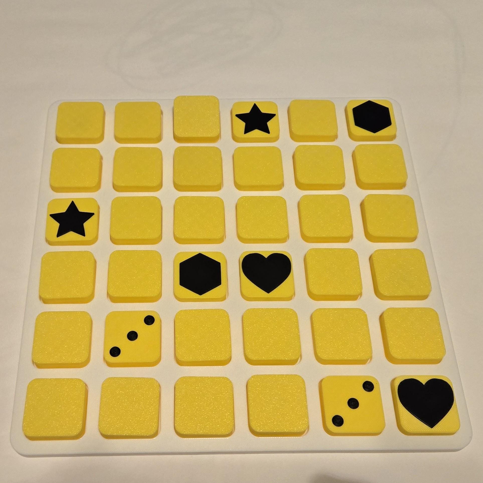 Tactile Memory Game 6x6 Grid (36 Tiles / 18 Pairs) - Etsy