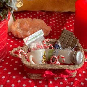 Dollhouse Christmas Hot Chocolate Kit Winter Miniature