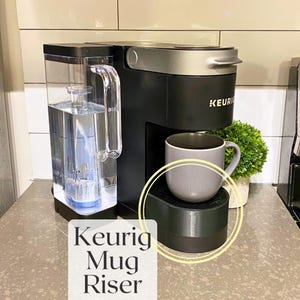 Keurig Coffee Machine Mug Riser - Splash Guard Drip Tray Accessory for K-Supreme, K-Slim, K-Mini, K-Duo Plus, K-Café & K-Latte