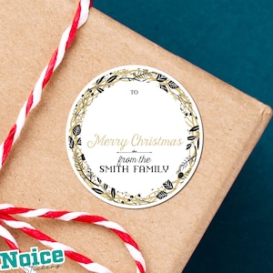 25 個のパーソナライズされたクリスマス ラベル、クリスマス ギフト ラベル、クリスマス ギフト タグ、クリスマス ステッカー