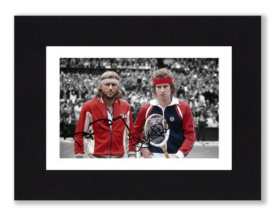 Bjorn Borg & John McEnroe 8 x 6 pulgadas autógrafo - España