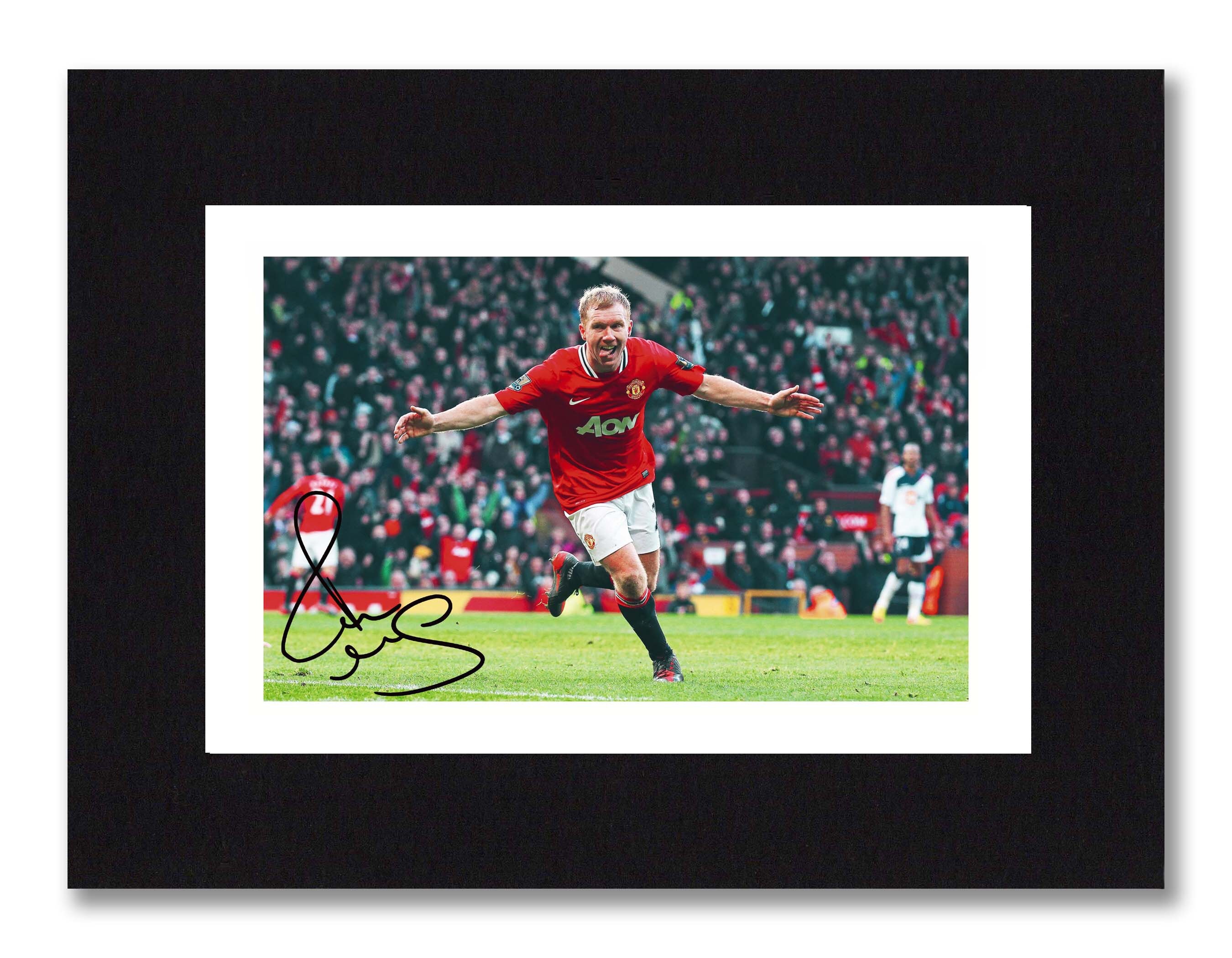 Photo Paul Scholes Manchester United Autograph Signed 8 x 10 