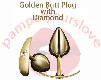 Golden butt plug with diamond Anchor Anal Plug Comfortable Anal Plug Training Beginner Sex Toys Anal Plug Panties Plug Panties Adult Toys