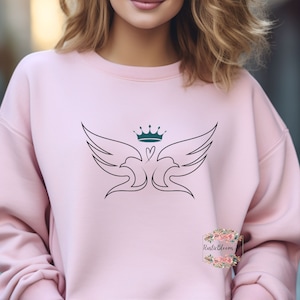 Angel Wings Graphic Sweatshirt: Unisex Cotton-Blend Crewneck