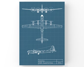 Boeing B29 Wall Art, B29 Superfortress Poster, B29 Bomber Aircraft Blueprint, SVG Graphic Print, Wall Art, Poster, Printable (Download)