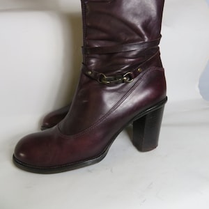 Leather slouch boots Etsy