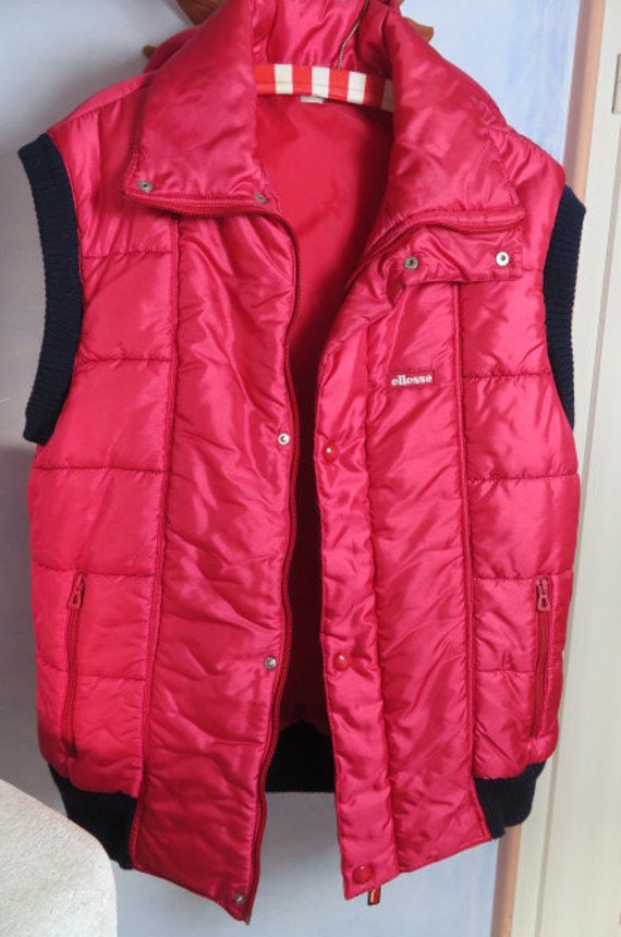 Raspberry Red Vibrant Puffer Ellesse Ski Jacket p… - image 8