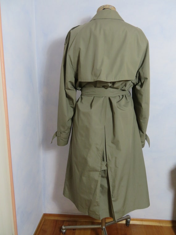 Vintage gender neutral trench coat mens size L ov… - image 5