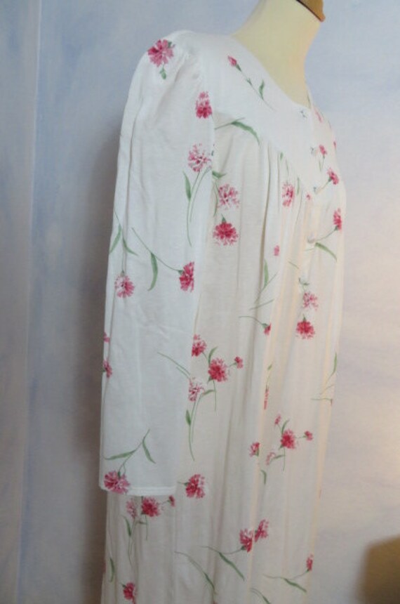 Vintage Fürstenberg night dress Size L Floral pin… - image 8