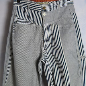 Marithe Francoise Girbaud x Closed Jeans Pants Size It 46/Medium/30 Inch Blue White Stripe Denim Jeans High Waist Mom Dad Carrot Jeans 90