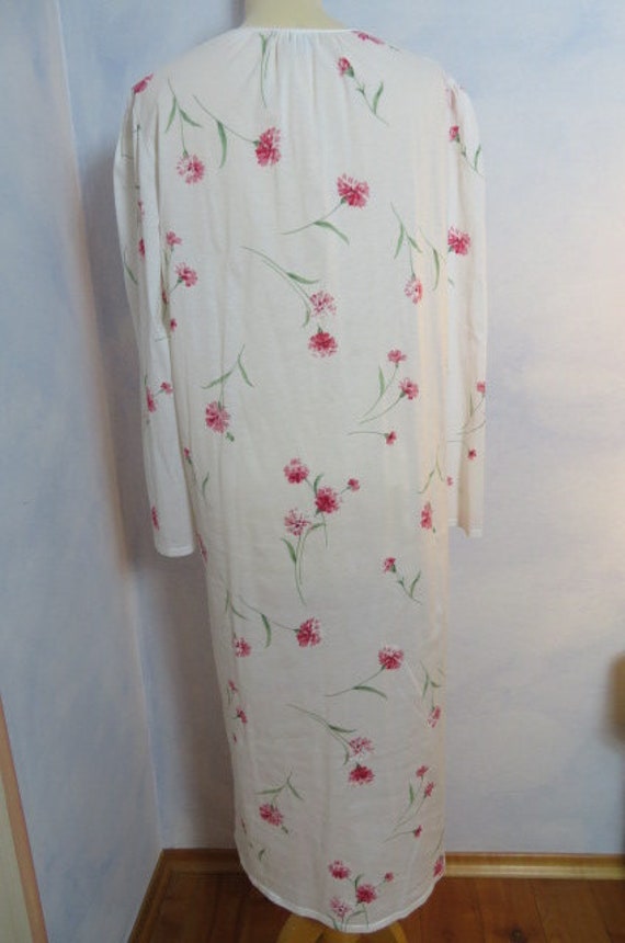 Vintage Fürstenberg night dress Size L Floral pin… - image 9
