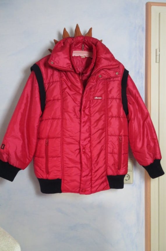 Raspberry Red Vibrant Puffer Ellesse Ski Jacket p… - image 2