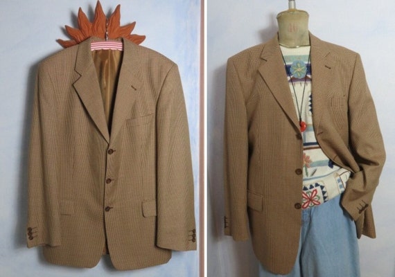 Vintage Houndstooth Jacket/blazer Size XL Gender-neutral
