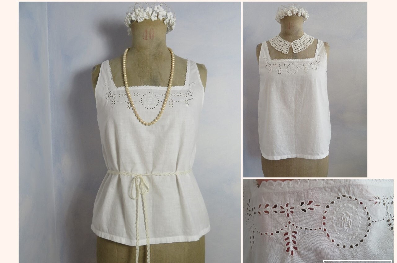 Embroidered Cotton Camisole