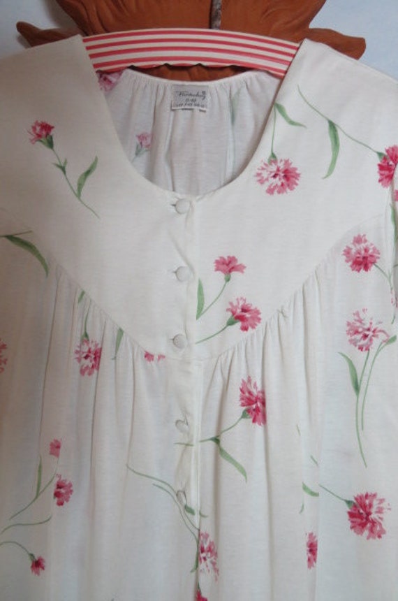 Vintage Fürstenberg night dress Size L Floral pin… - image 3