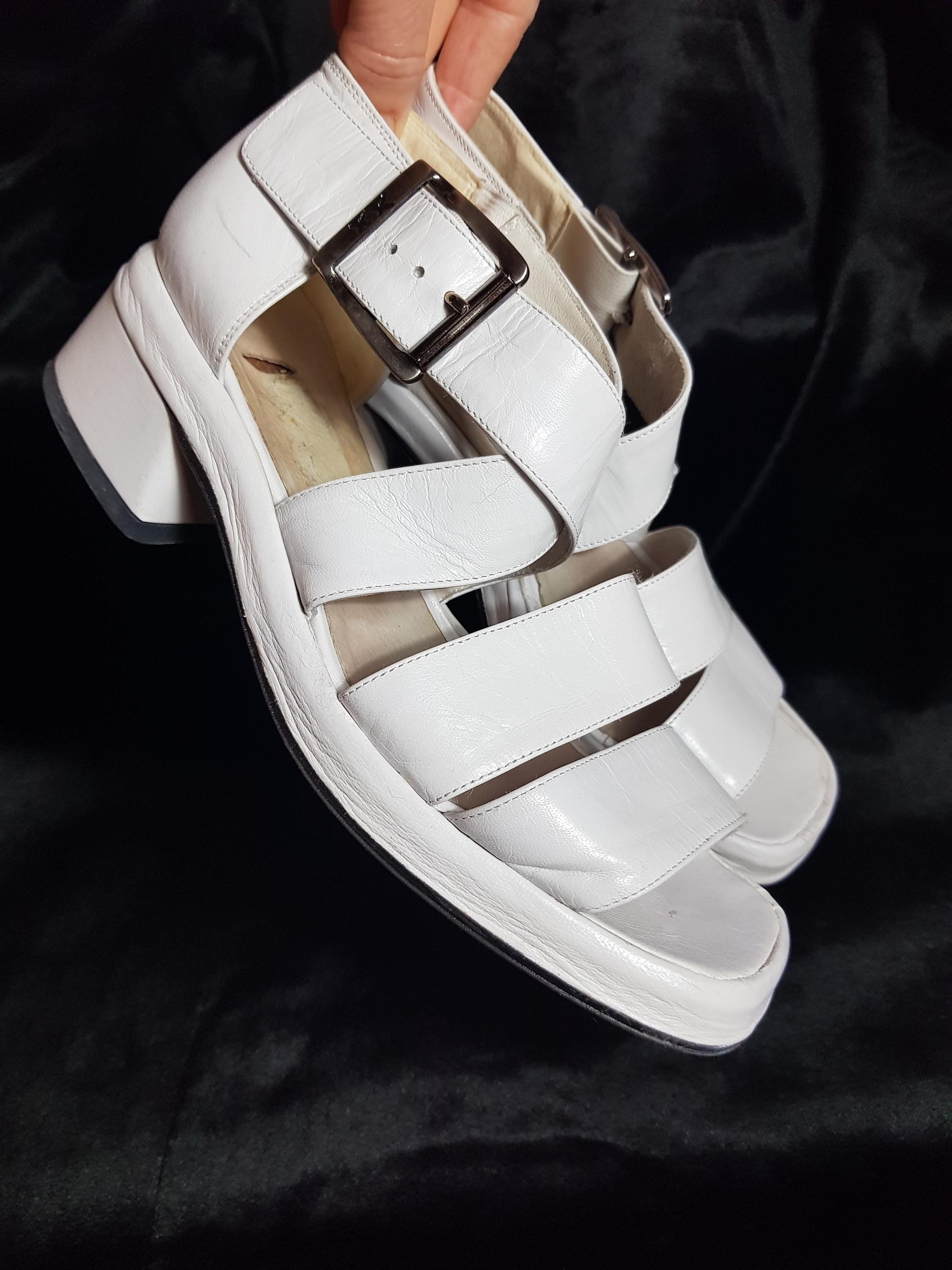 80s White Gladiator Strappy Sandal - Etsy 80s White Gladiator Strappy Sandal - Etsy