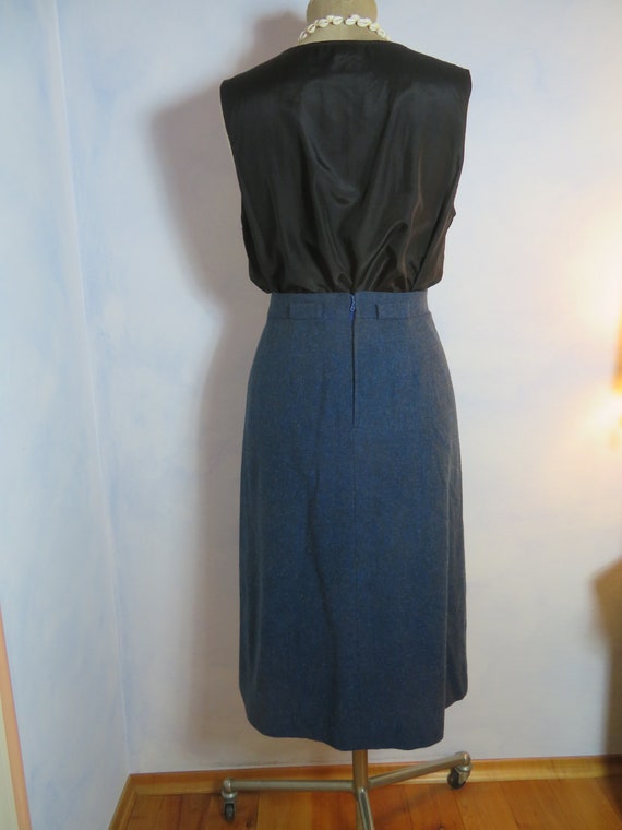 80s iBlues di MAX MARA Wool Skirt High Waist Jean… - image 8