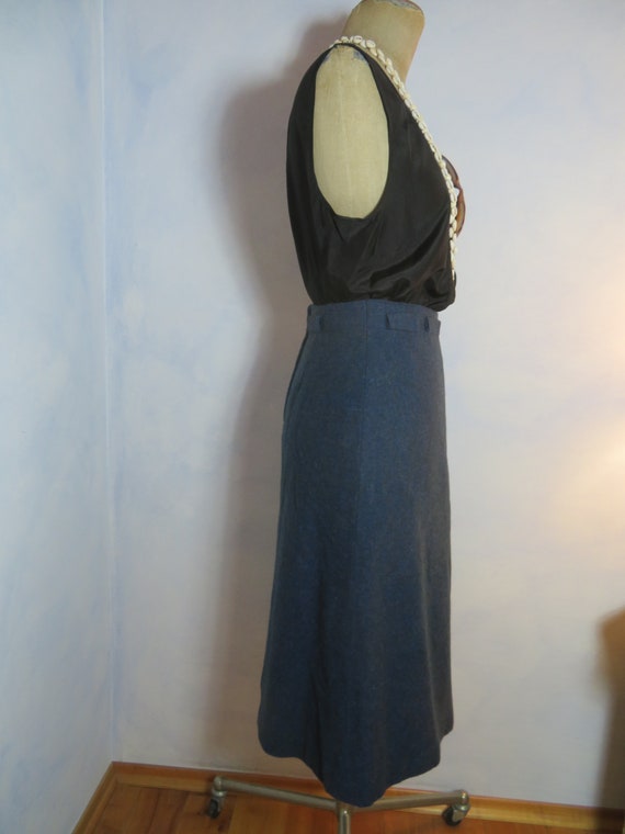 80s iBlues di MAX MARA Wool Skirt High Waist Jean… - image 7