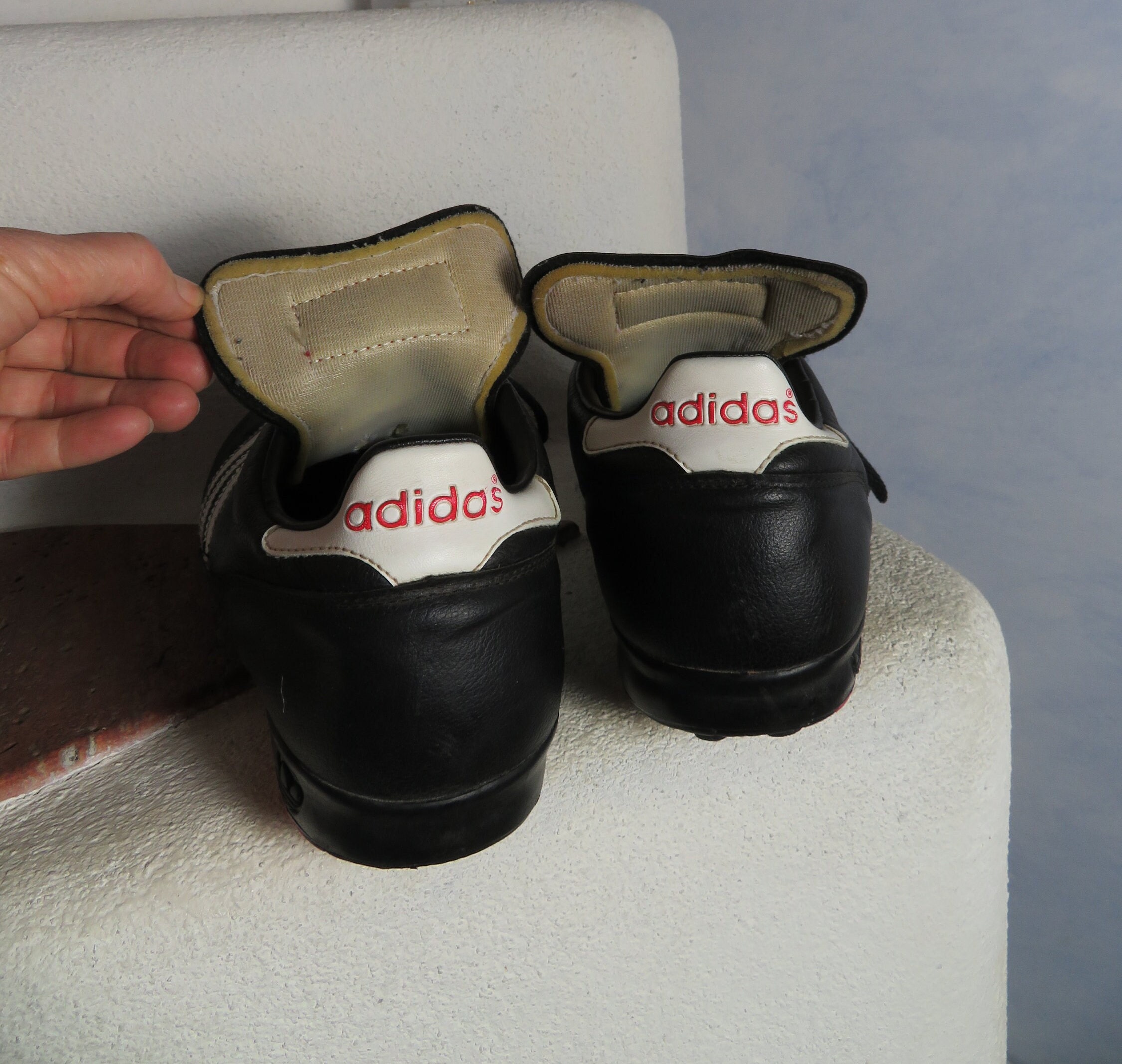 Adidas Beckenbauer #5 Vintage Soccer‎ Cleats Mens 7 Black White Leather Studded ULTRA RARE SUPER VINTAGE ADIDAS BECKENBAUER | Mercari main image 3