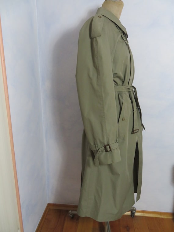 Vintage gender neutral trench coat mens size L ov… - image 4