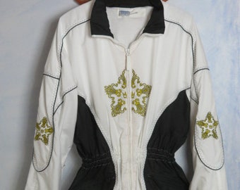 Vintage Hummel Size M Shiny Nylon Jacket Soft Blue Training