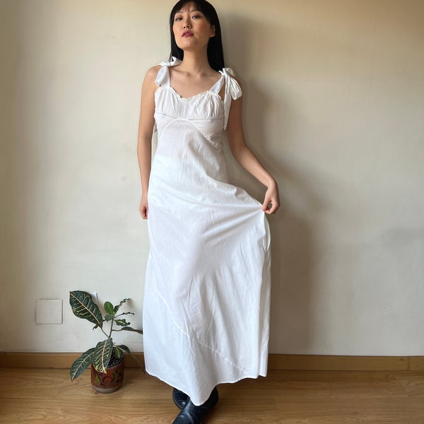 Antique White Cotton Maxi Nightdress - Etsy