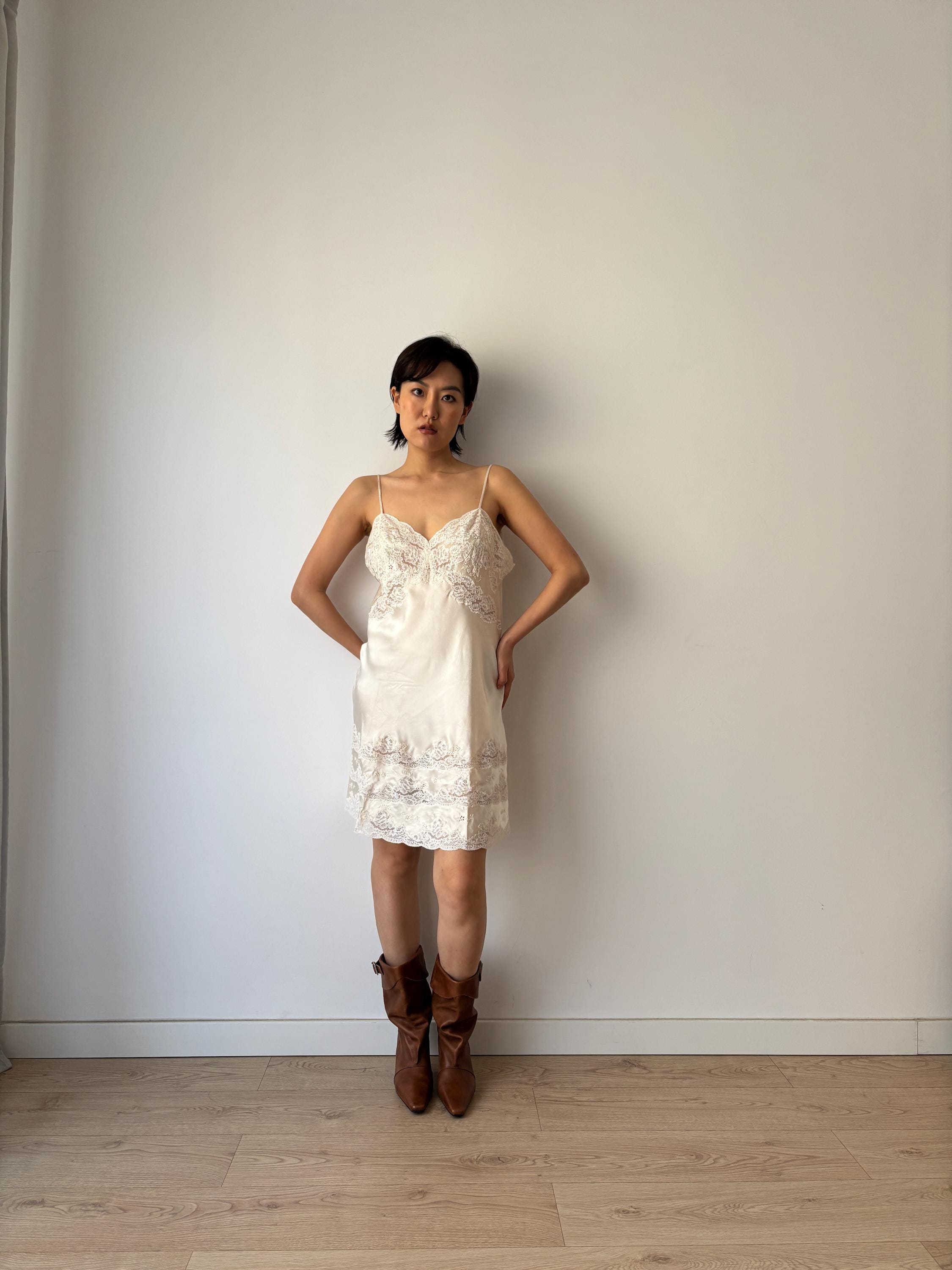 chinese dress ladies Palm Springs Lace Overlay Maxi Dress White