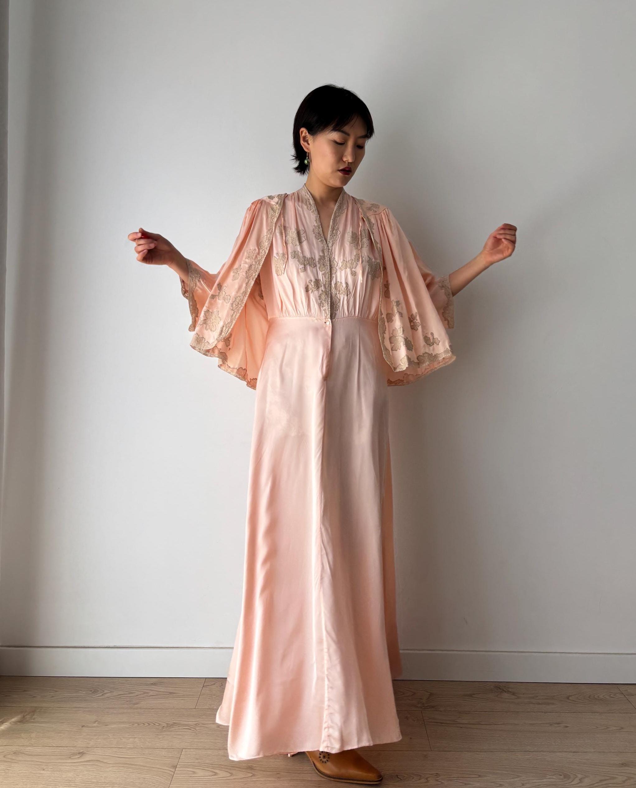 Robe Tulipe Robe Prima Sezane French Silk Nightgown