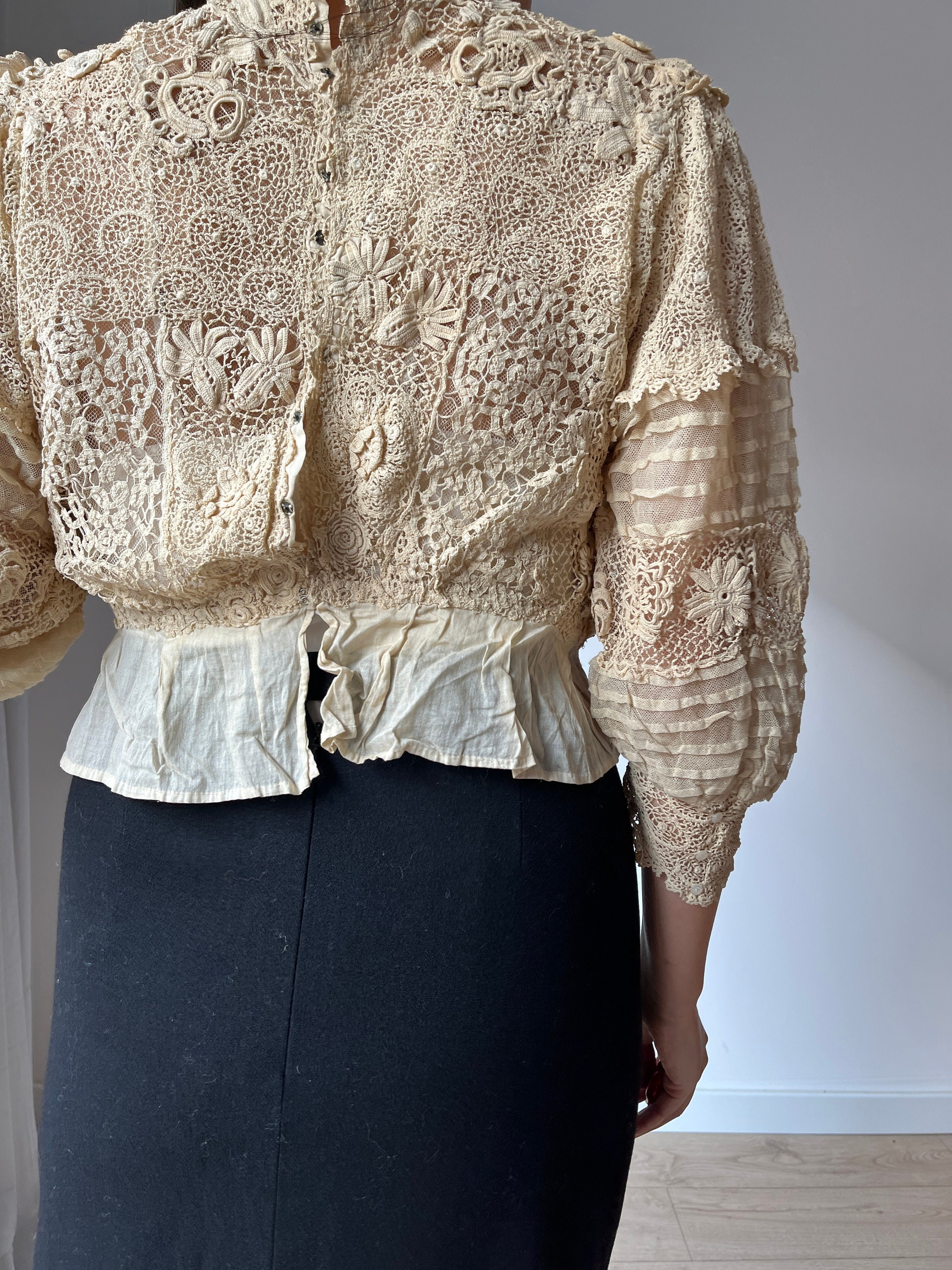 トップス 1900s Double Side Button Corset Cover トップス 1900s Double Side Button Corset Cover 1900s Double