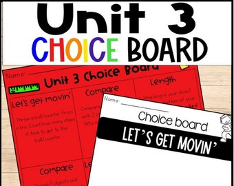 2nd Grade Math Activities Measuring Length - Measurement Practices- Illustrative Math Choice Boards