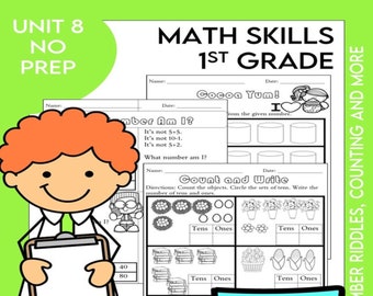 IM Grade 1 Math™ Unidad 8 Acertijos matemáticos Hojas de trabajo de matemáticas para primer grado Actividades de primer grado para niños Imprimibles de aprendizaje Actividades para niños