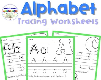 26 Alphabet Tracing Worksheets for Kindergarten | Lowercase and Uppercase