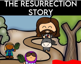Jesus Resurrection Coloring Book and Puzzle | Easter Resurrection Activities | Color and B&W