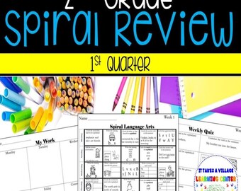 Hojas de trabajo de ELA de 2.º grado: Repaso en espiral de 10 semanas (PDF)