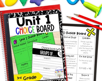 Tablero de multiplicación de tercer grado: Actividades matemáticas (PDF)
