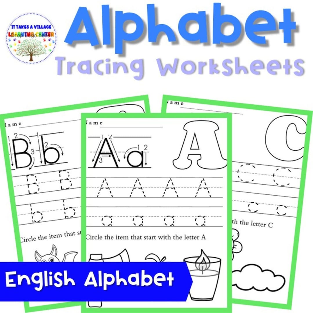 26 Alphabet Tracing Worksheets for Kindergarten | Lowercase and