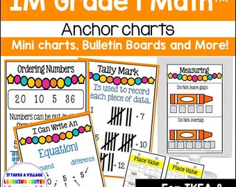 Gráficos de referencia de matemáticas de 1.er grado: Decoración del aula de 1.er grado (descarga digital)