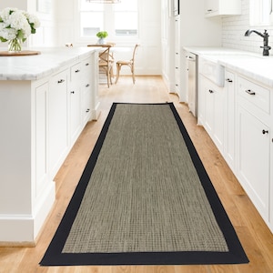 Custom Size Jute Rug Runner: Non-Slip Hallway Carpet