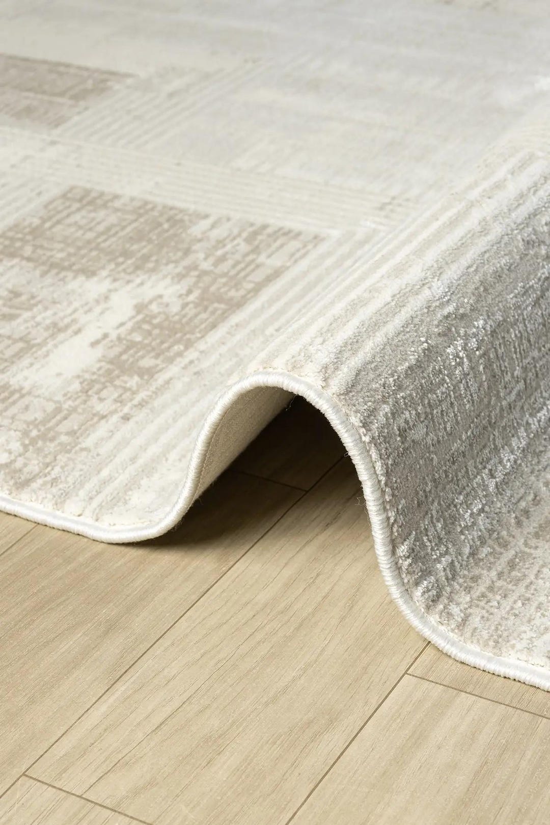 Custom Turkish Rug Runner: Cream Beige Geometric Area Rug - Etsy