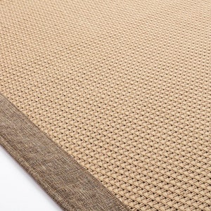 Jute Sisal CUSTOM RUG Runner for Stairs Kitchen Hallway, Milky Coffee Non-Slip Cut to Size Minimalist Home Decor Carpet, Cool Rugs