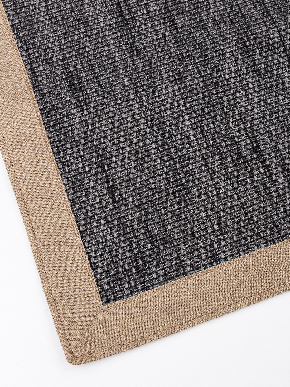 Customizable Gray Sisal Rug Nonslip Border Options Etsy