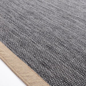 Custom Jute-Sisal Look Look Rug Runner: Non-Slip, Handmade Flat Woven