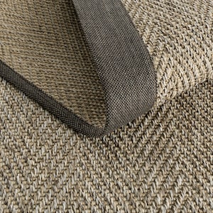 Cool Custom Jute Sisal Rugs Runner Best Home Decor - Brown HERRINGBONE DESIGN
