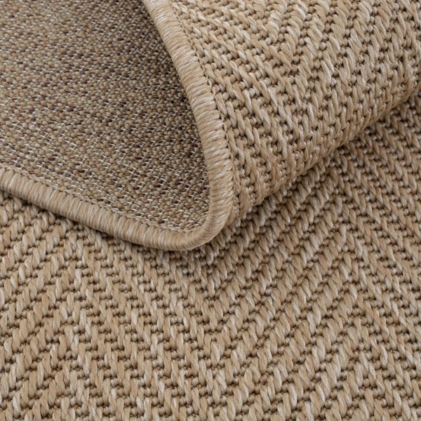 Cool Scalloped Custom Jute Sisal Rugs Runner for Hallway Kitchen Stair, Herringbone  Bedroom Aesthetic,