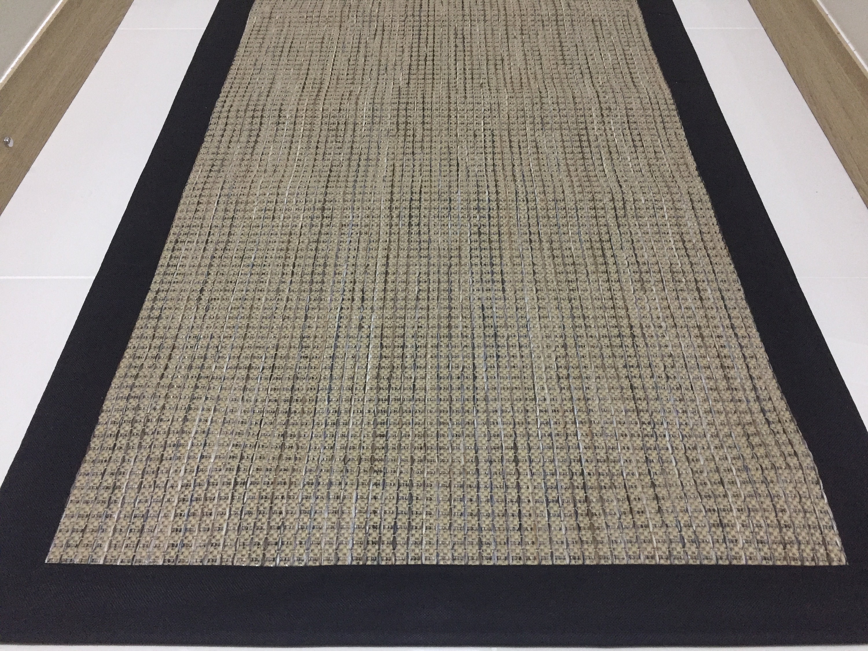 JUTE-SISAL Rug for Corridor Kitchen and Stairs, Custom Rug Runner 39'', Rug,  Extra Long Rug, Cuttable Bordered Carpet for Stairs, 