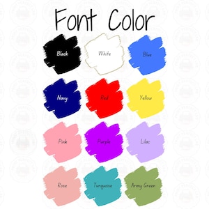 Mug Font Color Option