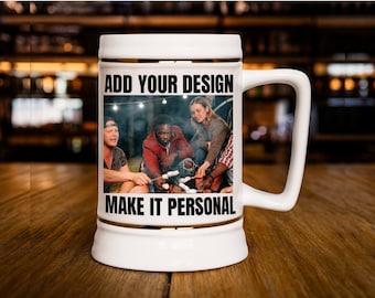 Chope à bière personnalisée | Chope de bière avec photo personnalisée | Meilleur cadeau pour homme | Chope à bière personnalisée | Cadeau pour lui | Cadeau de garçon d'honneur | Stein personnalisé