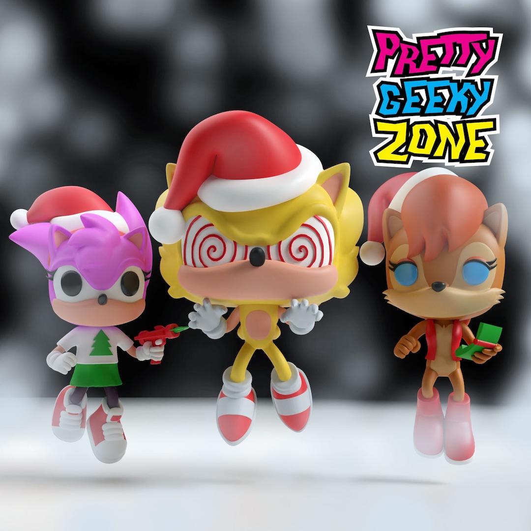 Custom Sonic the Hedgehog Funkos Set 1 Super Sonic Amy -  Finland